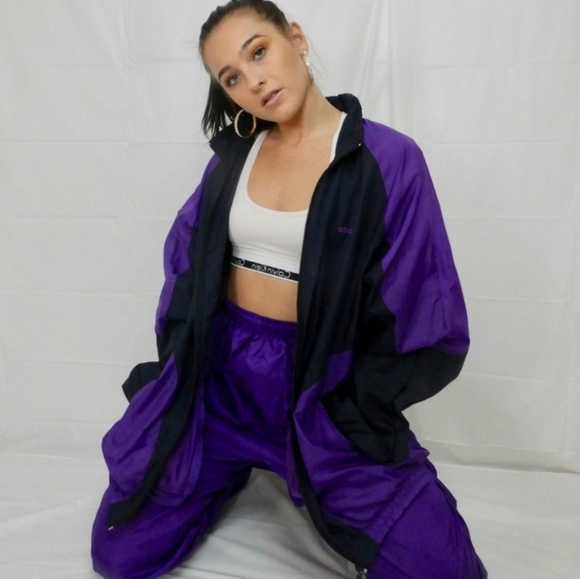 adidas Jackets & Blazers - Vintage Purple Adidas Windbreaker